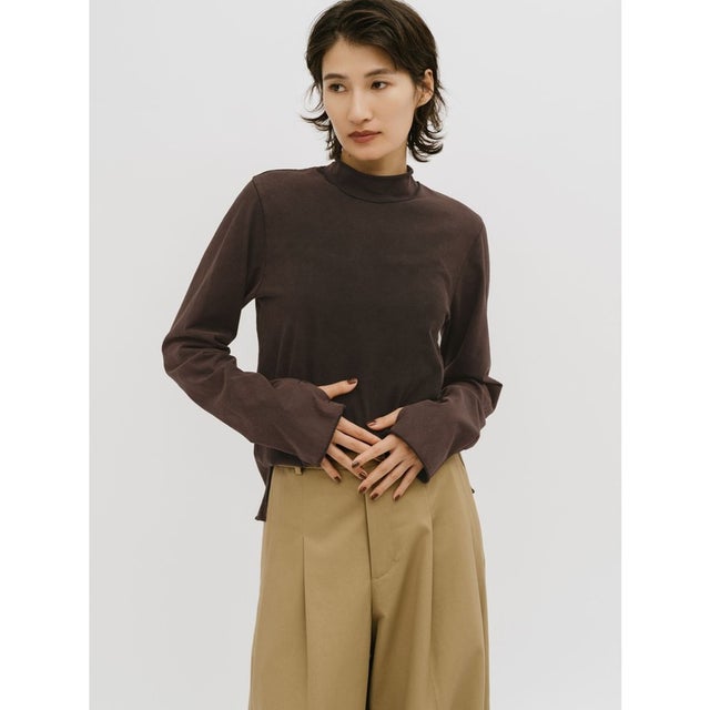 for Ladies ピグメントハイネックインナー （ブラウン(color44)）