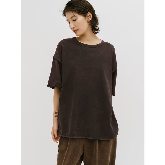 for Ladies ピグメントイージーTシャツ （ブラウン(color44)）