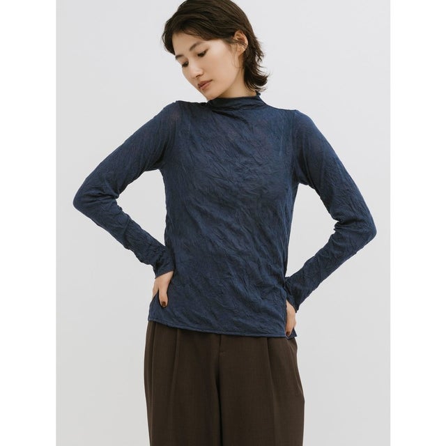 for Ladies シアーハイネックインナー （ネイビー(color77)）