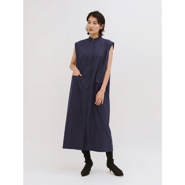 for Ladies エッジラインロングジレ （ネイビー(color77)）
