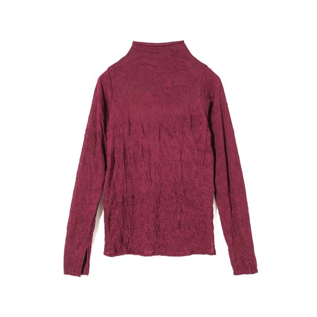 for Ladies ワッシャーシアーハイネックインナー （ワイン(color43)）