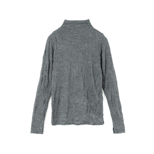 for Ladies ワッシャーシアーハイネックインナー （チャコールグレー(color92)）