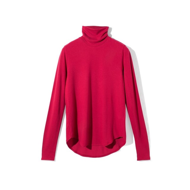 for Ladies ハイネックラウンドヘムブルオーバー （レッド(color42)）