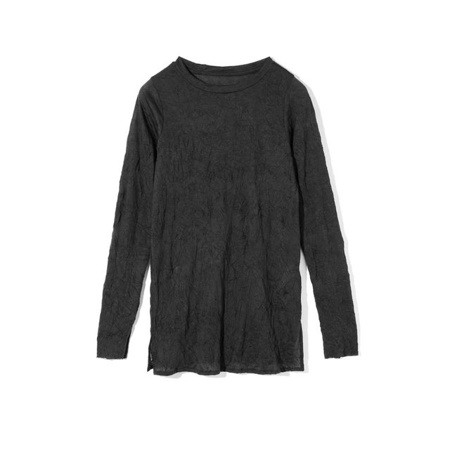 for Ladies ワッシャーシアークルーネックインナー （ブラック(color99)）