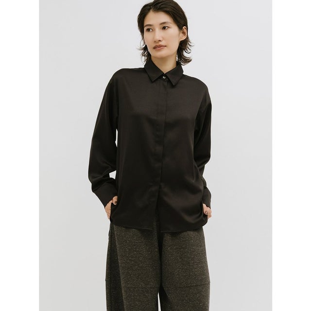 for Ladies ヒドゥンラップシャツ （ブラック(color99)）