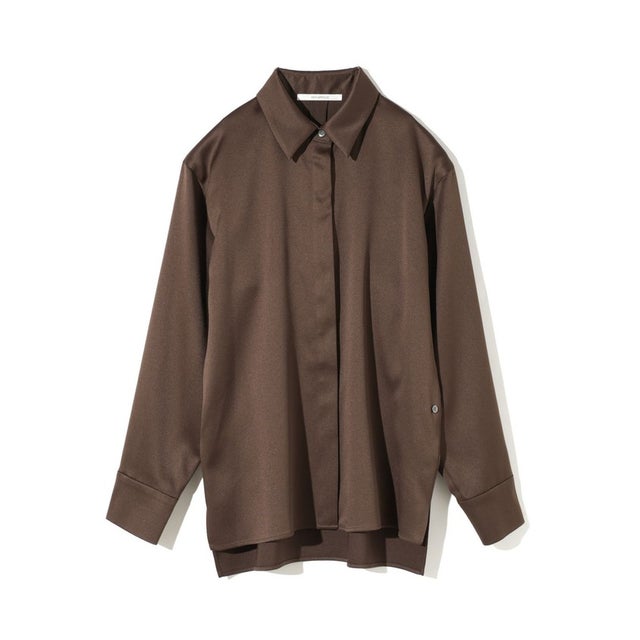 for Ladies ヒドゥンラップシャツ （ブラウン(color44)）
