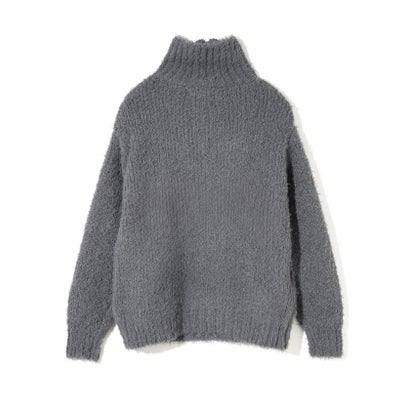MIDIUMISOLID for Ladies クラウドループジップニット （チャコールグレー(color92)）｜詳細画像