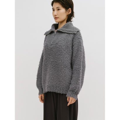 ミディウミソリッド MIDIUMISOLID MIDIUMISOLID for Ladies クラウドループジップニット （ダークグリーン(color22)）｜詳細画像