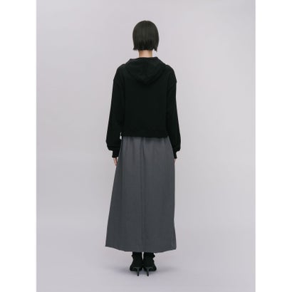 ミディウミソリッド MIDIUMISOLID MIDIUMISOLID for Ladies コンパクトスウェットフーディー （ブラック(color99)）｜詳細画像