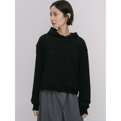 ミディウミソリッド MIDIUMISOLID MIDIUMISOLID for Ladies コンパクトスウェットフーディー （ブラック(color99)）｜詳細画像
