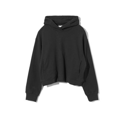 ミディウミソリッド MIDIUMISOLID MIDIUMISOLID for Ladies コンパクトスウェットフーディー （チャコールグレー(color92)）｜詳細画像