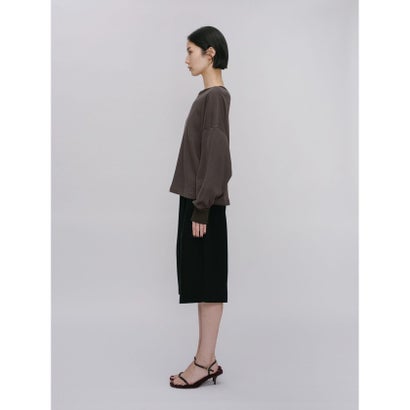 MIDIUMISOLID for Ladies ワイドスウェットプルオーバー （チャコールグレー(color92)）｜詳細画像