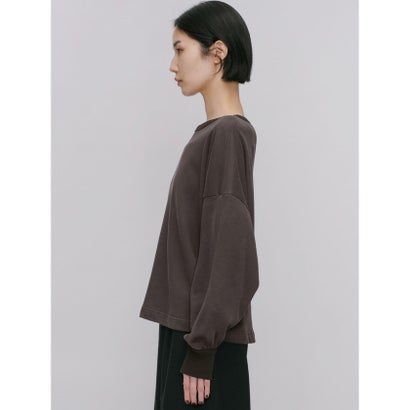 MIDIUMISOLID for Ladies ワイドスウェットプルオーバー （チャコールグレー(color92)）｜詳細画像