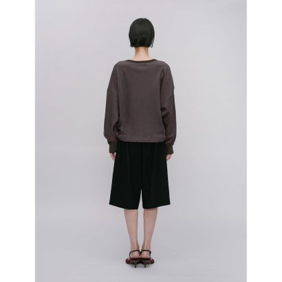 MIDIUMISOLID for Ladies ワイドスウェットプルオーバー （ブラック(color99)）｜詳細画像
