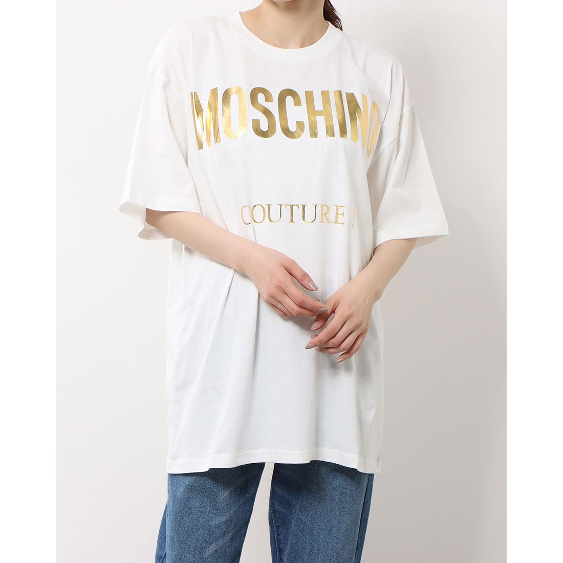 モスキーノ MOSCHINO MOSCHINO COUTURE !箔プリントTシャツ （WHITE