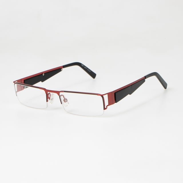 
                    メガネ 眼鏡 アイウェア レディース メンズ （レッド/ブラック）
