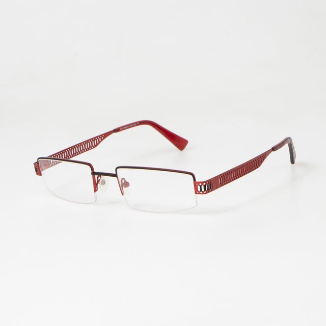 
                    メガネ 眼鏡 アイウェア レディース メンズ （レッド/ブラック）