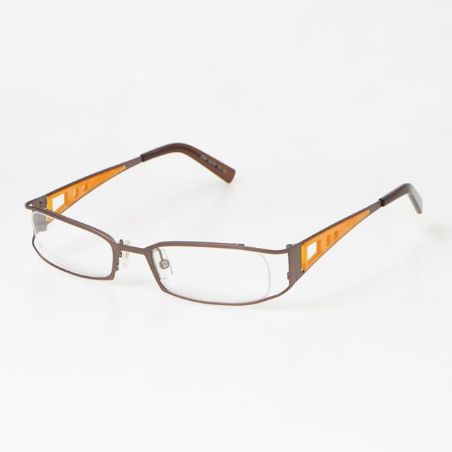 
                    メガネ 眼鏡 アイウェア レディース メンズ （ブラウン/オレンジ）