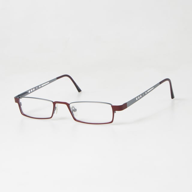 
                    メガネ 眼鏡 アイウェア レディース メンズ （レッド/グレー）