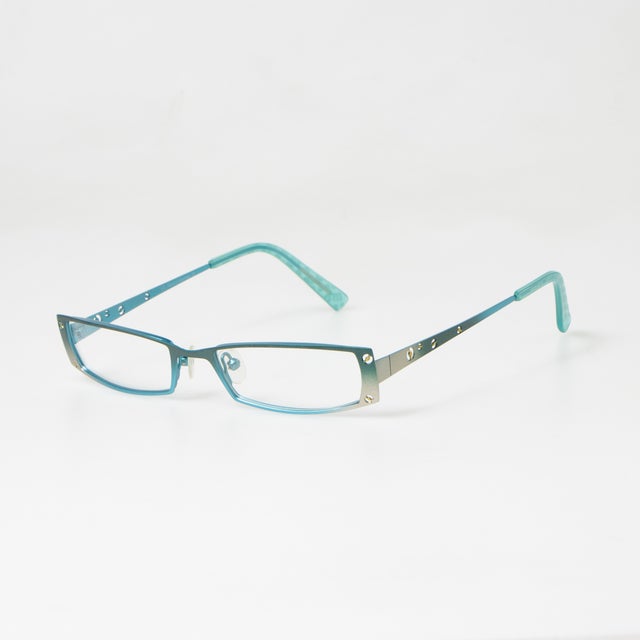 
                    メガネ 眼鏡 アイウェア レディース メンズ （ライトブルー/グリーン）