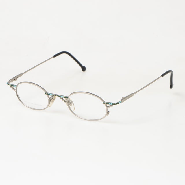 
                    メガネ 眼鏡 アイウェア レディース メンズ （シルバー/グリーン）
