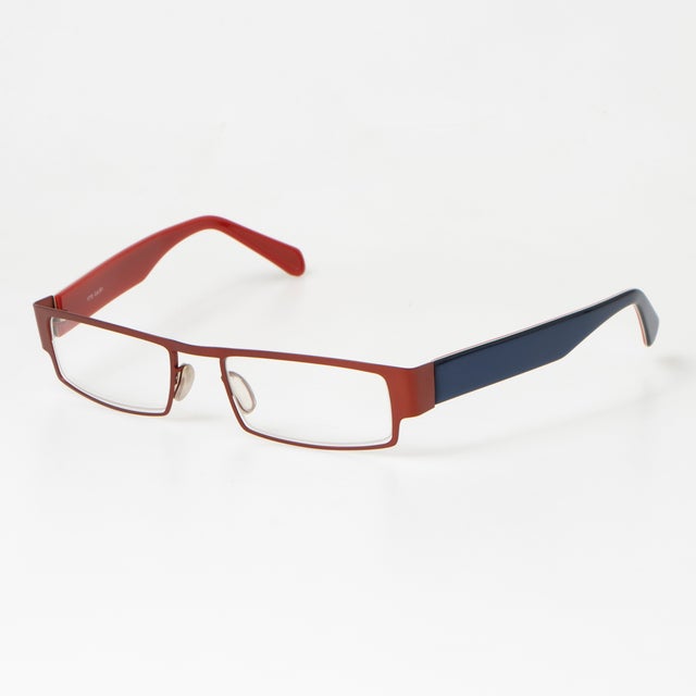 
                    メガネ 眼鏡 アイウェア レディース メンズ （レッド/ブルー）