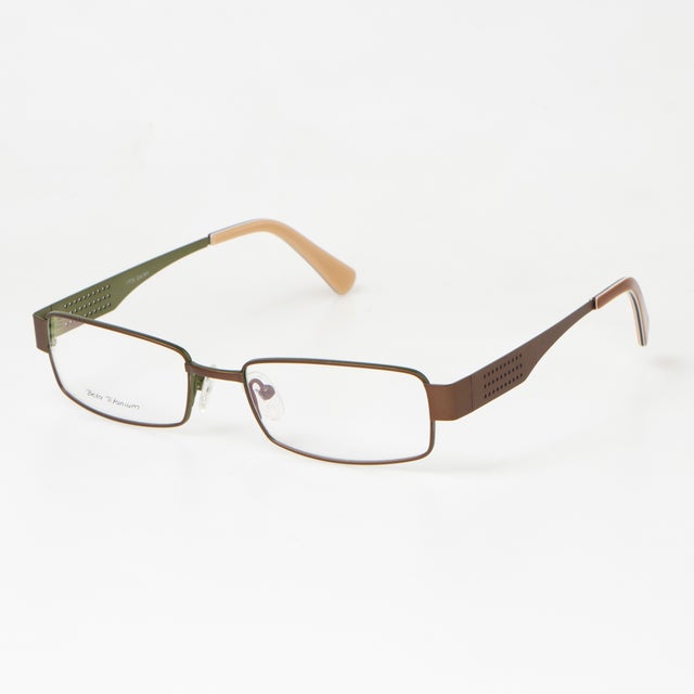 
                    メガネ 眼鏡 アイウェア レディース メンズ （ブラウン/グリーン）