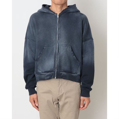 オーバーサイズ ジップアップフーディ （Navy）｜詳細画像