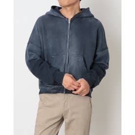 オーバーサイズ ジップアップフーディ （Navy）