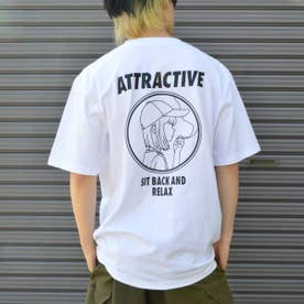 スモーキングガール SIT BACK AND RELAX半袖Tシャツ （ホワイト）