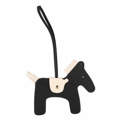 イタリア製本革チャーム （ブラック）｜詳細画像