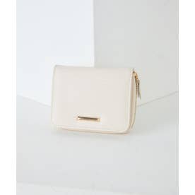 メタルプレート 2つ折り財布 （クリーム）