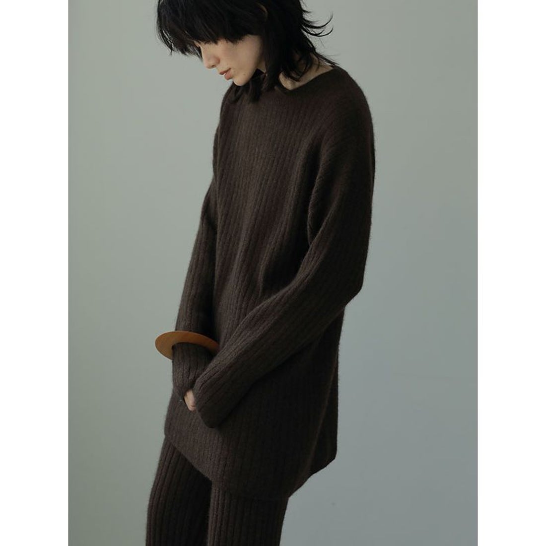 エトレトウキョウ ETRE' TOKYO スリットスリーブヤクTOPS （GREY