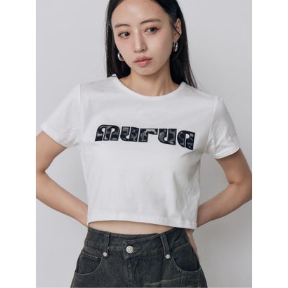 パターンロゴパッチTシャツ （ホワイト）｜詳細画像