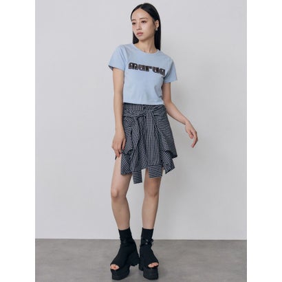 パターンロゴパッチTシャツ （ホワイト）｜詳細画像