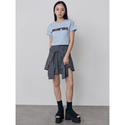パターンロゴパッチTシャツ （ホワイト）｜詳細画像