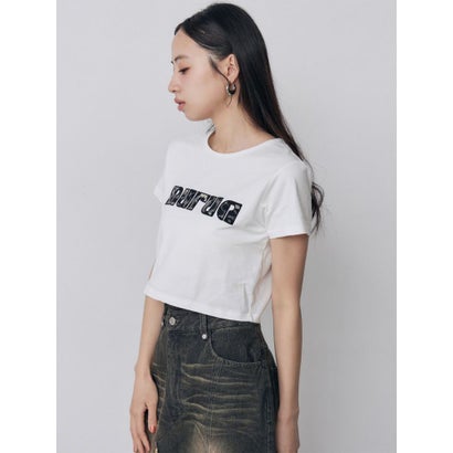 パターンロゴパッチTシャツ （ホワイト）｜詳細画像