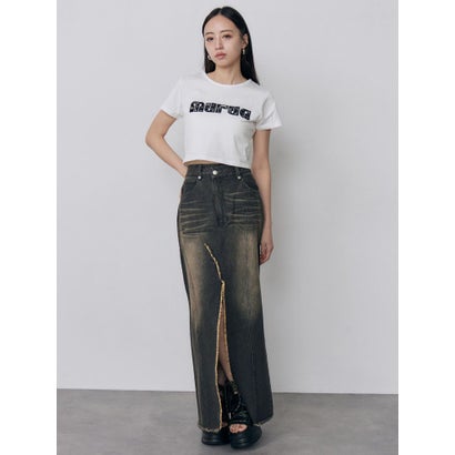 パターンロゴパッチTシャツ （ホワイト）｜詳細画像
