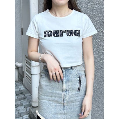 パターンロゴパッチTシャツ （ホワイト）｜詳細画像