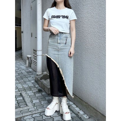パターンロゴパッチTシャツ （ホワイト）｜詳細画像