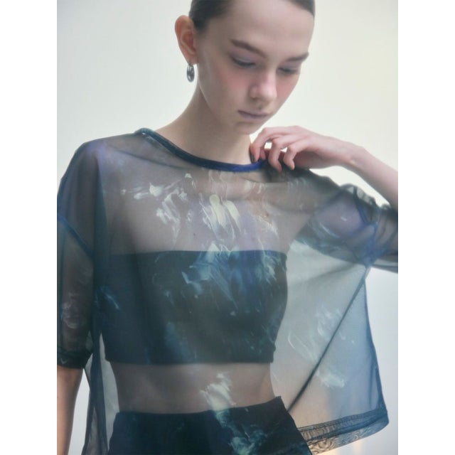【LIA KIMURA×MURUA】シアーTシャツ （ブルー）