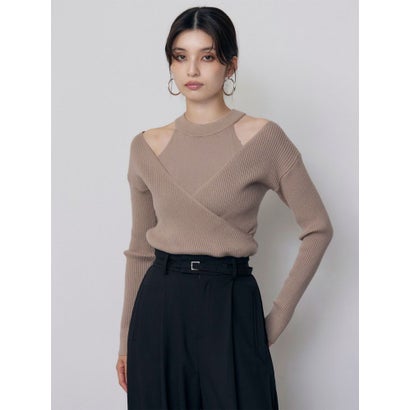 ムルーア MURUA レイヤードライクニット （ベージュ）｜詳細画像