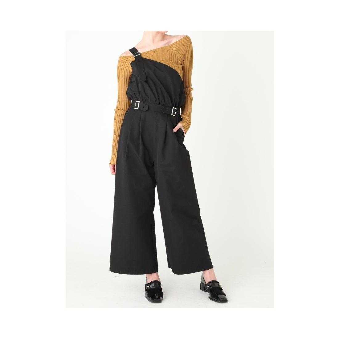 MURUA ワンショルダーサロペット ブラック -ファッション通販 FASHION 