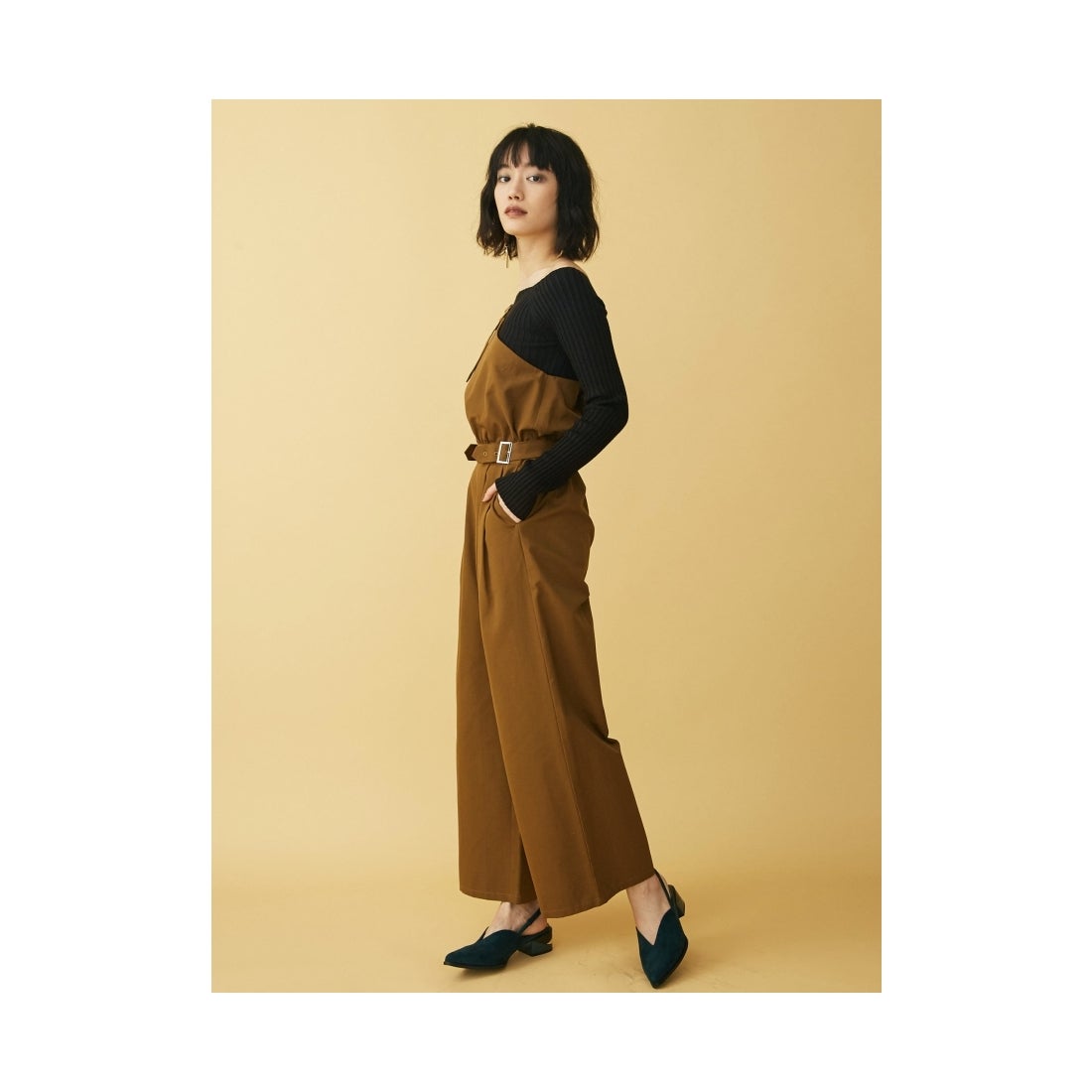 MURUA ワンショルダーサロペット ブラック -ファッション通販 FASHION 