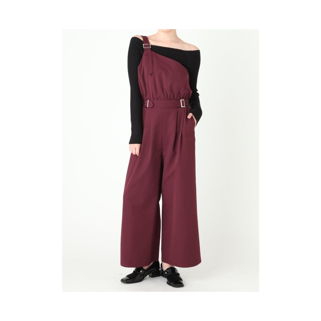 MURUA ワンショルダーサロペット ブラック -ファッション通販 FASHION 