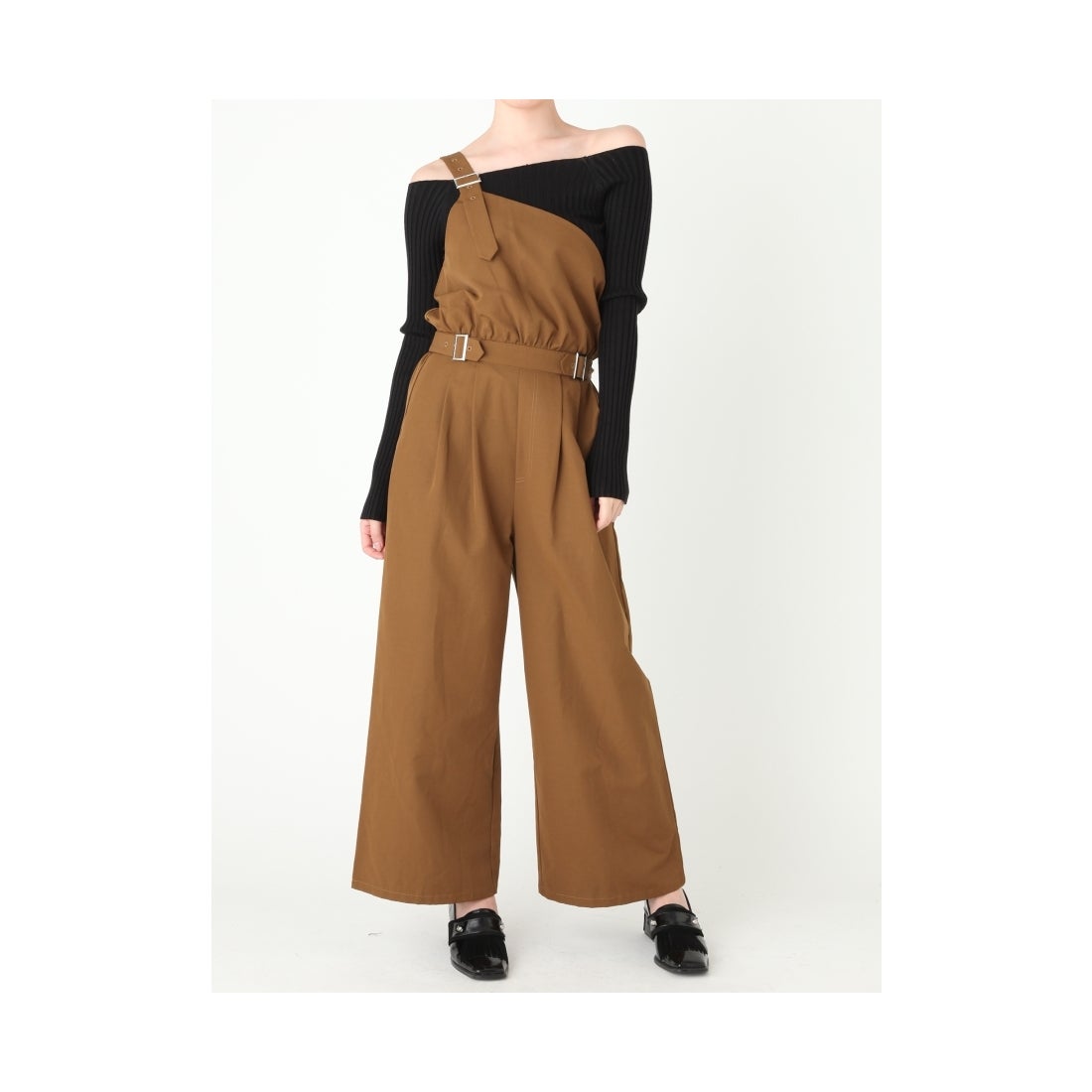 MURUA ワンショルダーサロペット ブラック -ファッション通販 FASHION 