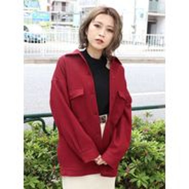 MURUA ミリタリールーズブルゾン（ボルドー） -ファッション通販 