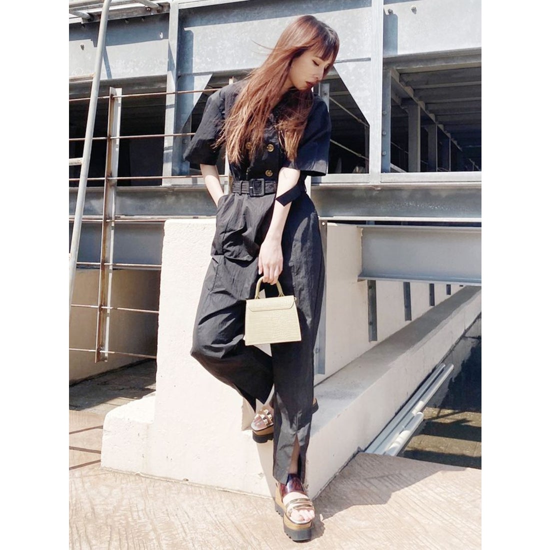 MURUA ナイロンジャンプスーツ（ブラック） -靴＆ファッション通販 ロコンド〜自宅で試着、気軽に返品