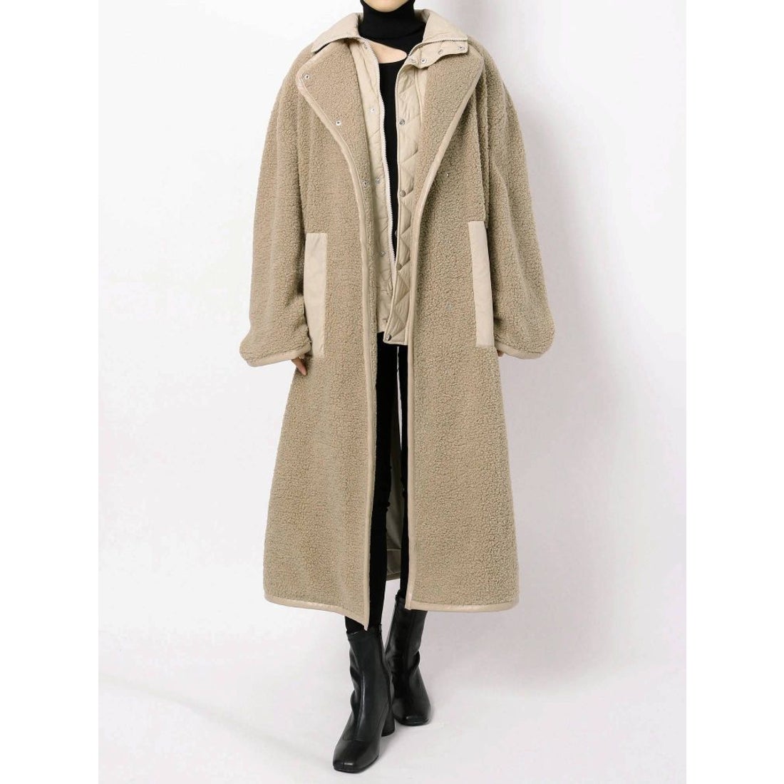 MURUA バックスリットボアコート（アイボリー） -ファッション通販 