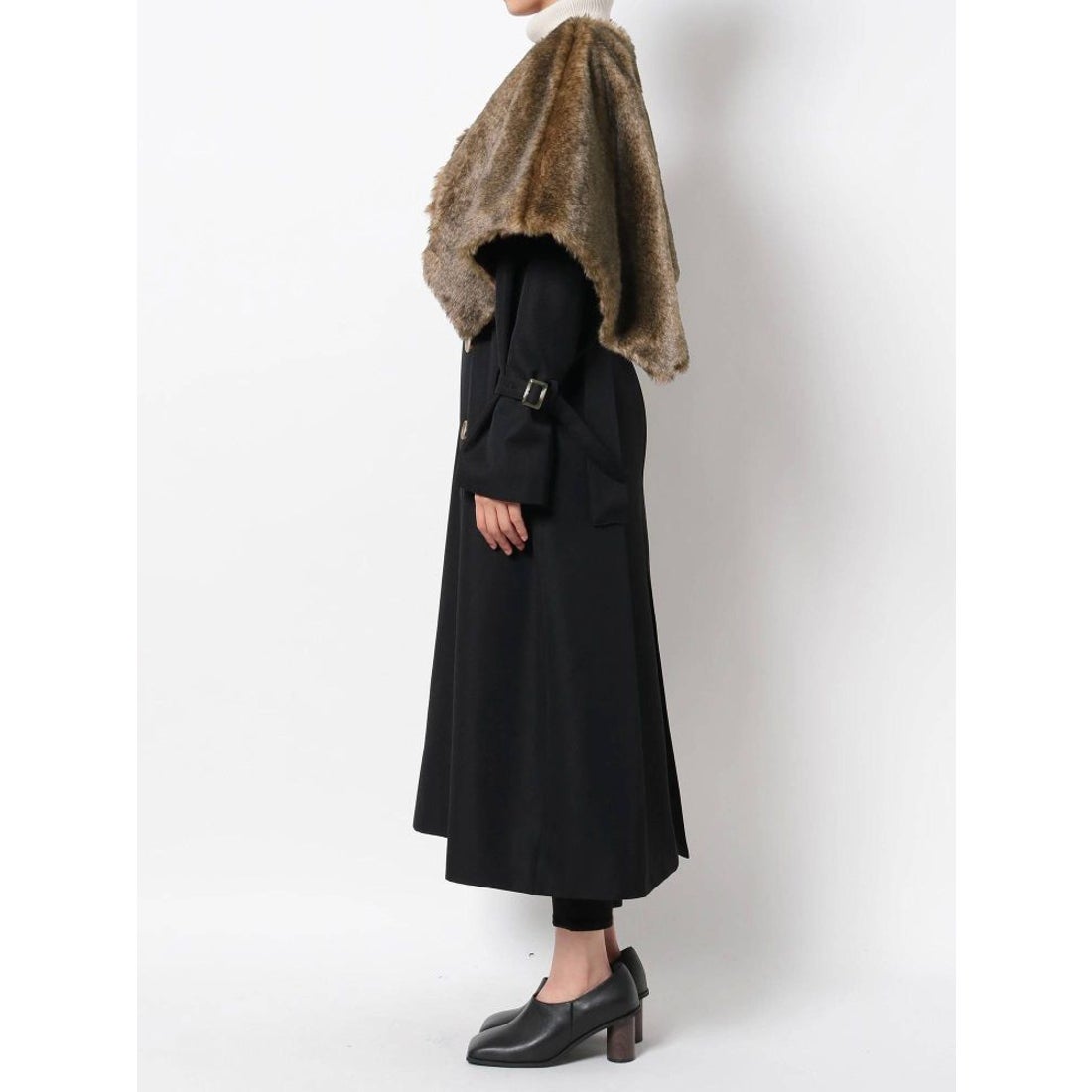 MURUA エコファーケープコート（ブラック） -ファッション通販 FASHION 